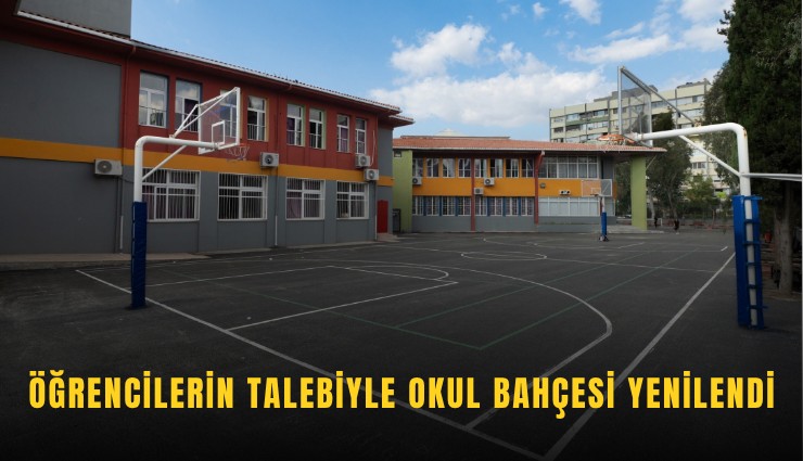 Öğrencilerin talebiyle okul bahçesi yenilendi