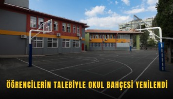Öğrencilerin talebiyle okul bahçesi yenilendi