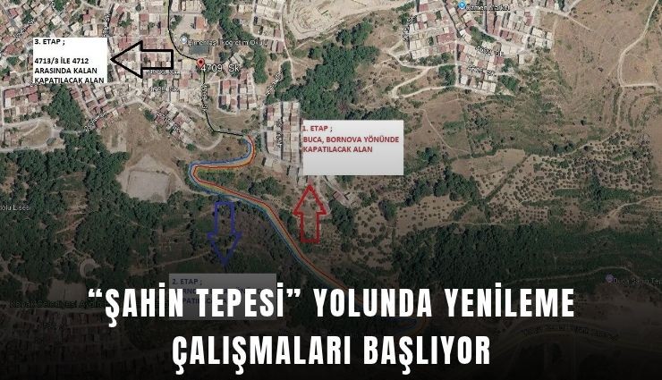 Şahin Tepesi yolunda yenileme çalışmaları başlıyor