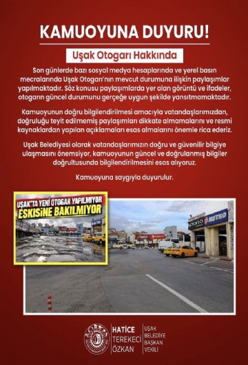 Uşak Otogarı görüntüleri tartışma yarattı: Belediye’den açıklama geldi