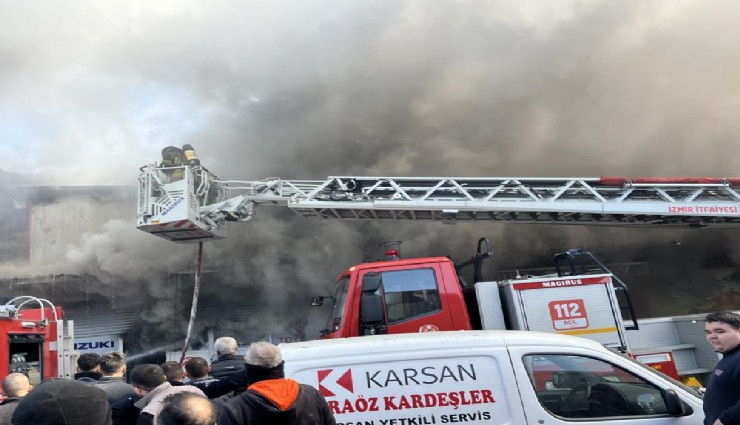 Buca'da sanayide yangın paniği: İtfaiye müdahale ediyor