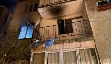 Evde yangın çıktı, halk sokağa döküldü