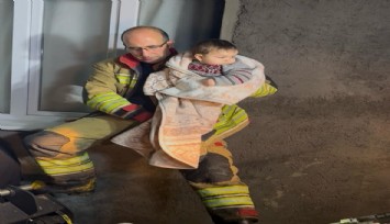 Selde mahsur kalan 11 kişilik aileyi itfaiye kurtardı