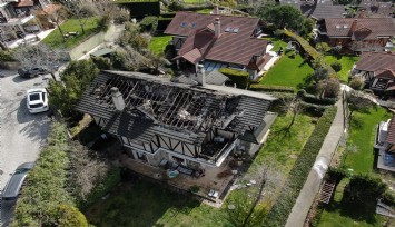 Oyuncu Aslıhan Karalar ölümden döndü: Lüks villadaki yangın havadan görüntülendi