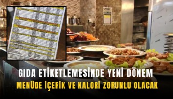 Restoran menülerine kalori zorunluluğu: Gıdada yeni dönem başladı