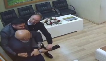 Belediye personeline satırla saldırı anı kamerada