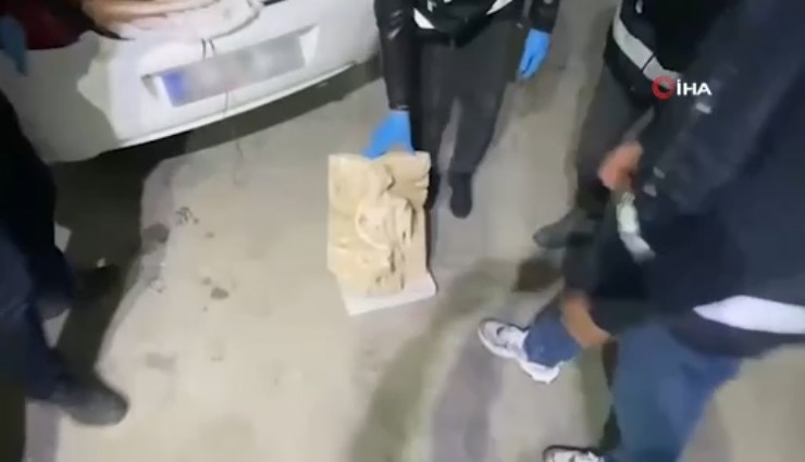 Edirne’de yurt dışına kaçırılmak istenen 2 bin yıllık heykel ele geçirildi