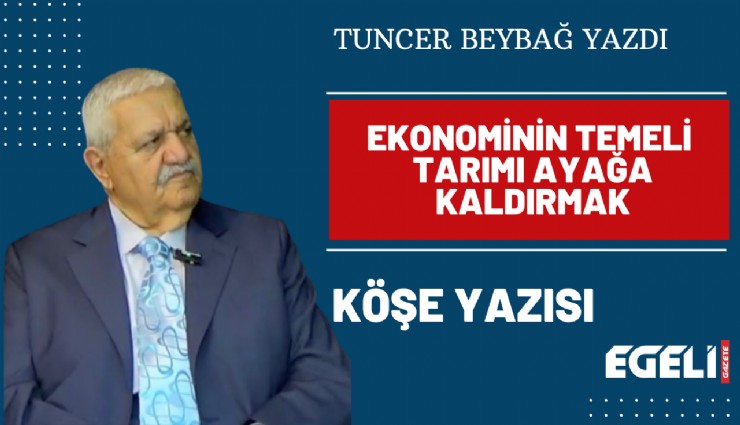 Ekonominin temeli tarımı ayağa kaldırmak