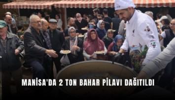 Manisa'da 2 ton bahar pilavı dağıtıldı