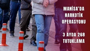 Manisa’da narkotik operasyonu: 3 ayda 268 tutuklama, tonlarca uyuşturucu ele geçirildi