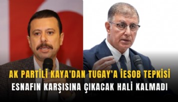 AK Partili Kaya'dan Tugay'a İESOB tepkisi: Esnafın karşısına çıkacak hali kalmadı