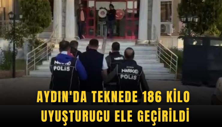 Aydın'da teknede 186 kilo uyuşturucu ele geçirildi