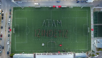 Buca’da 19 Mayıs coşkusu: Yüzlerce kişi Atam İzindeyiz yazdı