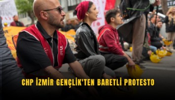 CHP İzmir Gençlik'ten baretli protesto
