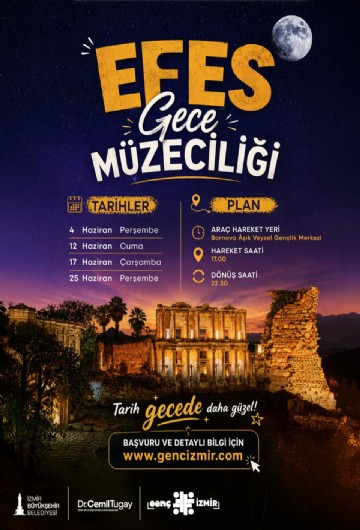 Efes’te gece müzeciliği gençlerle buluşuyor
