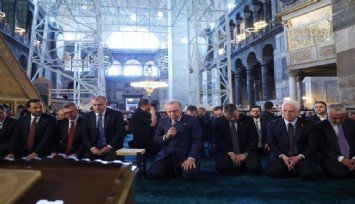 Erdoğan Ayasofya'da konuştu: İstanbul bu akşam bambaşka olacak