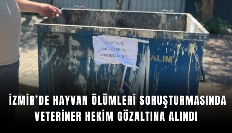 İzmir’de hayvan ölümleri soruşturmasında veteriner hekim gözaltına alındı