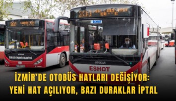 İzmir’de otobüs hatları değişiyor: Yeni hat açılıyor, bazı duraklar iptal