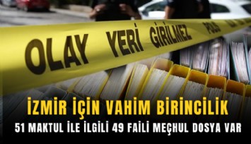 İzmir için vahim birincilik: 51 maktul ile ilgili 49 faili meçhul dosya var