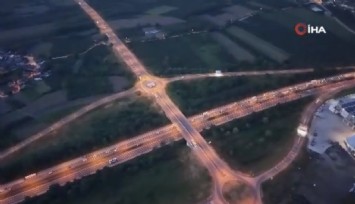 Bayram bitti trafik bitmedi: Düzce geçişinde kilometrelerce kuyruk