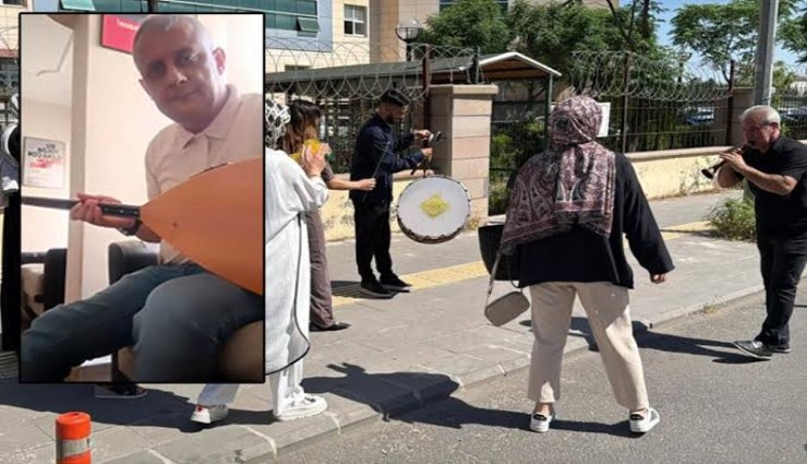 Boşanma adliye önünde halay ve müzikle kutlandı