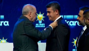 CHP’den seçilmişti, AK Parti’ye geçti: Haymana Belediye Başkanı Levent Koç’a rozetini Erdoğan taktı