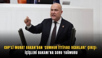 CHP’li Murat Bakan’dan ‘Cumhur İttifakı Ocakları’ çıkışı: İçişleri Bakanı’na soru yağmuru