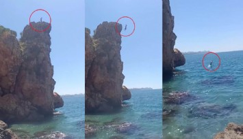 Falezlerden denize atlayan genç boğulma tehlikesi geçirdi