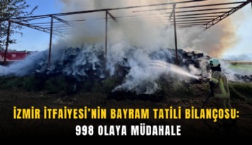 İzmir İtfaiyesi'nin Bayram tatili bilançosu: 998 Olaya müdahale