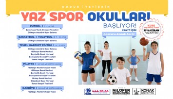 Konak’ın ücretsiz yaz spor okullarında kayıt dönemi başladı