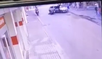 Motosiklet sürücüsü kazadan burnu bile kanamadan kurtuldu