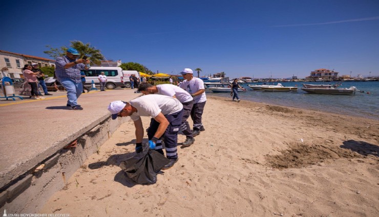 Plajdan 750 kilogram atık toplandı