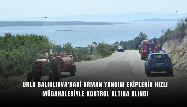 Urla Balıklıova'daki orman yangını ekiplerin hızlı müdahalesiyle kontrol altına alındı