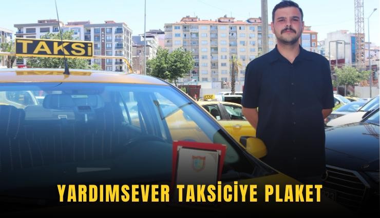 Yardımsever taksiciye plaket