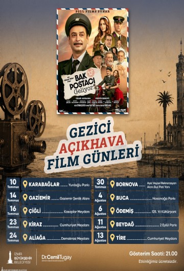 Açık hava sineması 9 ilçede İzmirlilerle buluşacak