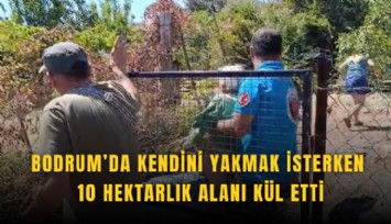 Bodrum’da kendini yakmak isterken 10 hektarlık alanı kül etti
