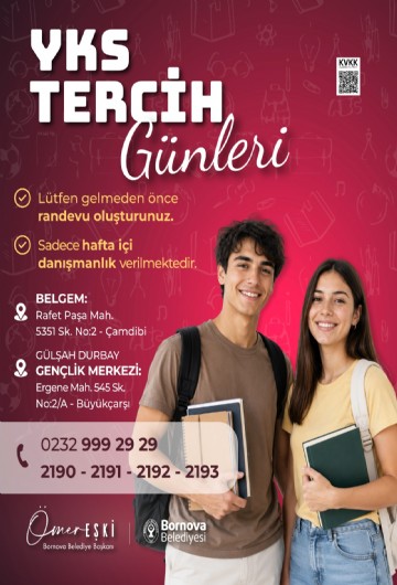 Bornova'dan YKS adaylarına ücretsiz tercih desteği
