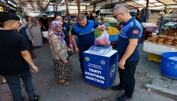 Buca pazarlarında güvenli alışveriş için tartı kontrolü