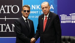 Cumhurbaşkanı Erdoğan, Macron ile görüştü