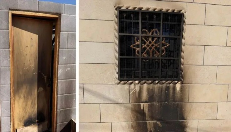 İsrailli yerleşimciler Batı Şeria'da camiyi ateşe verdi