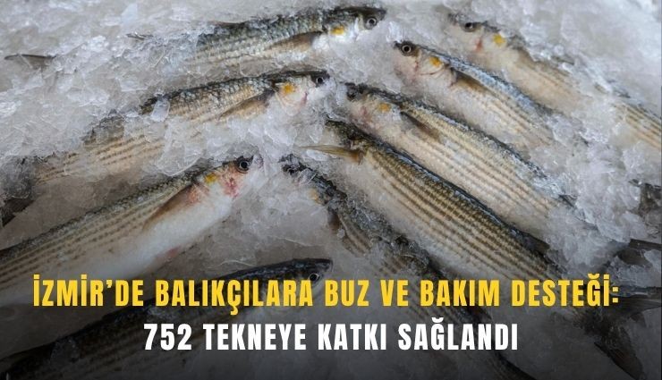İzmir’de balıkçılara buz ve bakım desteği