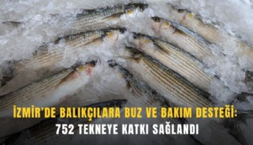 İzmir’de balıkçılara buz ve bakım desteği