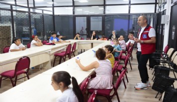 Konaklı çocuklara afet eğitimi