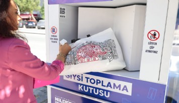Konaklıların eski giysileri çöpe değil geri dönüşüme gidiyor
