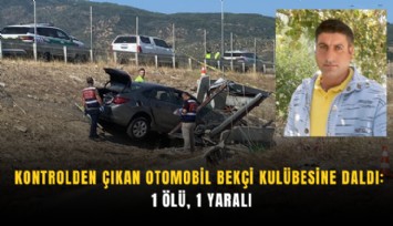 Kontrolden çıkan otomobil bekçi kulübesine daldı: 1 ölü, 1 yaralı