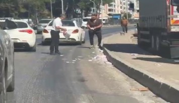 Torbalı’da para yağmuru: Binlerce lira yola saçıldı