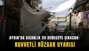 Aydın’da sıcaklık 39 dereceye çıkacak: Kuvvetli rüzgar uyarısı
