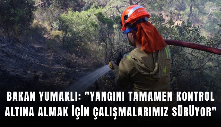 Bakan Yumaklı: 'Yangını tamamen kontrol altına almak için çalışmalarımız sürüyor'
