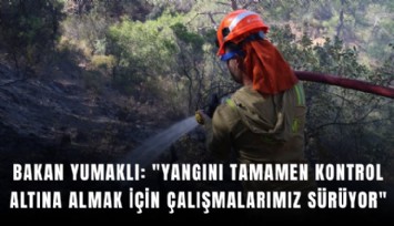 Bakan Yumaklı: 'Yangını tamamen kontrol altına almak için çalışmalarımız sürüyor'