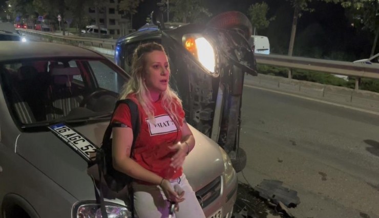 Bursa'da ilginç anlar: Alkollü kadın sürücü karıştığı kazayı unuttu